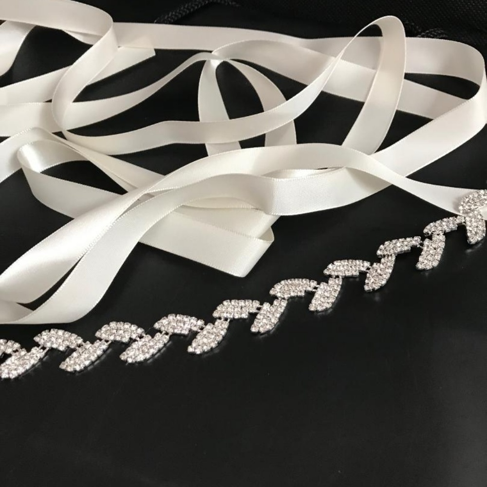 BRIDAL SASH - IVORY